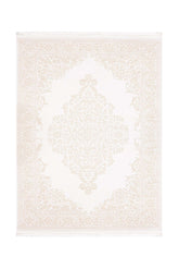 Covor Modern Living Crem/Alb din Acril Dreptunghiular - Aysil 1897B